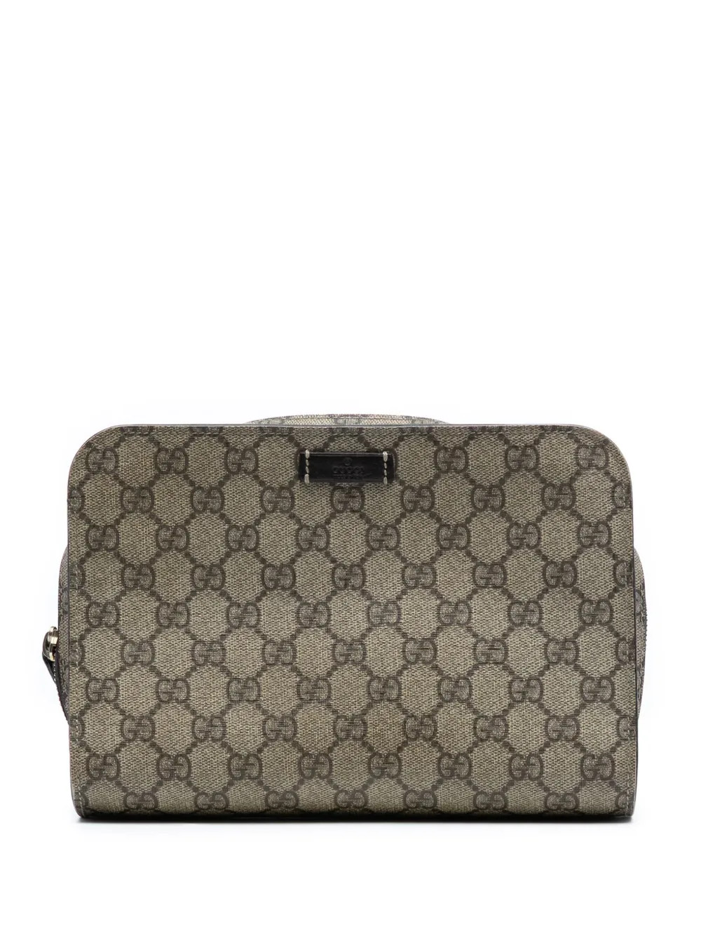 Gucci Pre-Owned 2016-2025 GG Supreme clutch bag - Brown | Farfetch Global