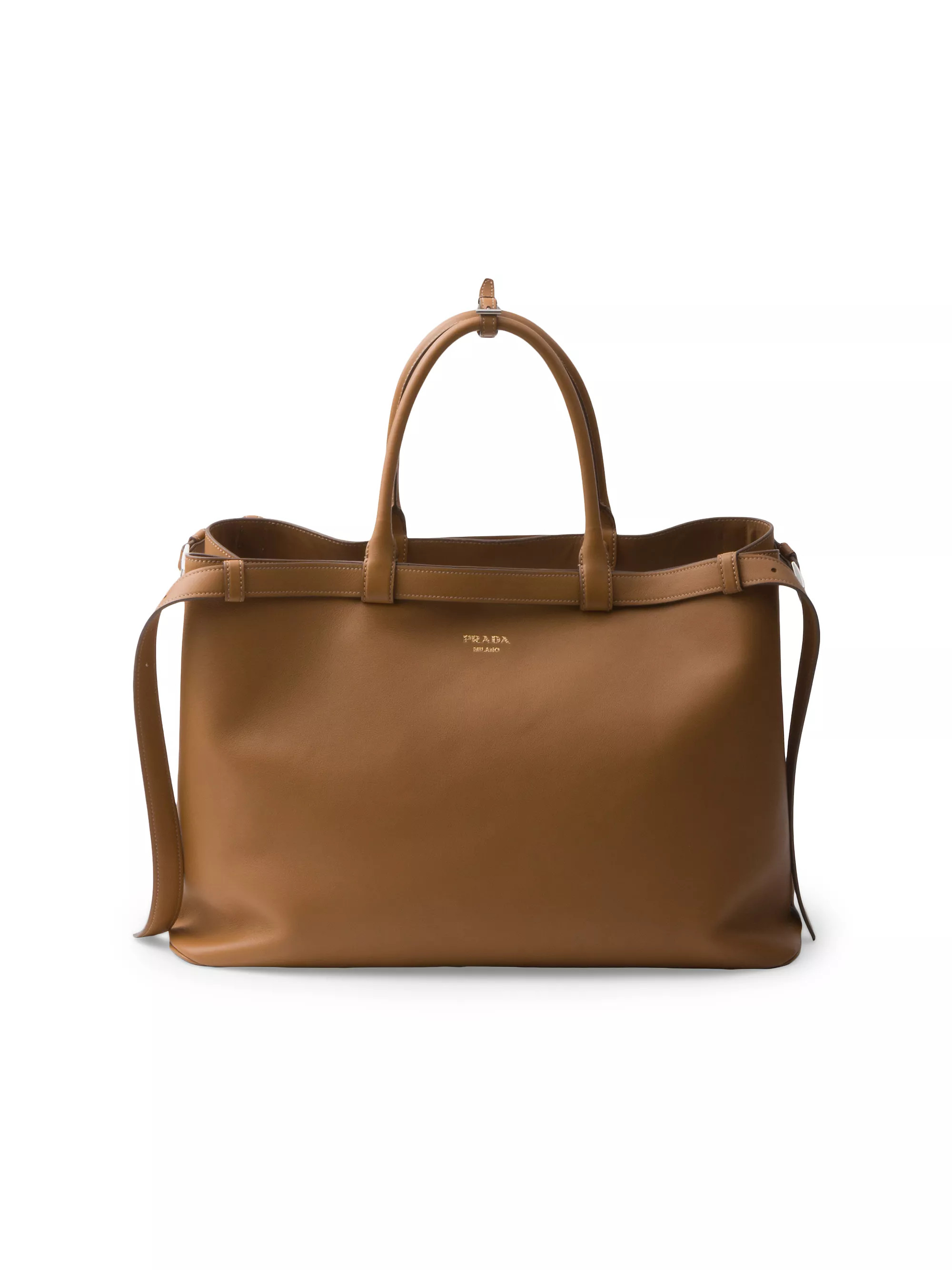 Buckle Leather Handbag With Double Belt | Saks Fifth Avenue