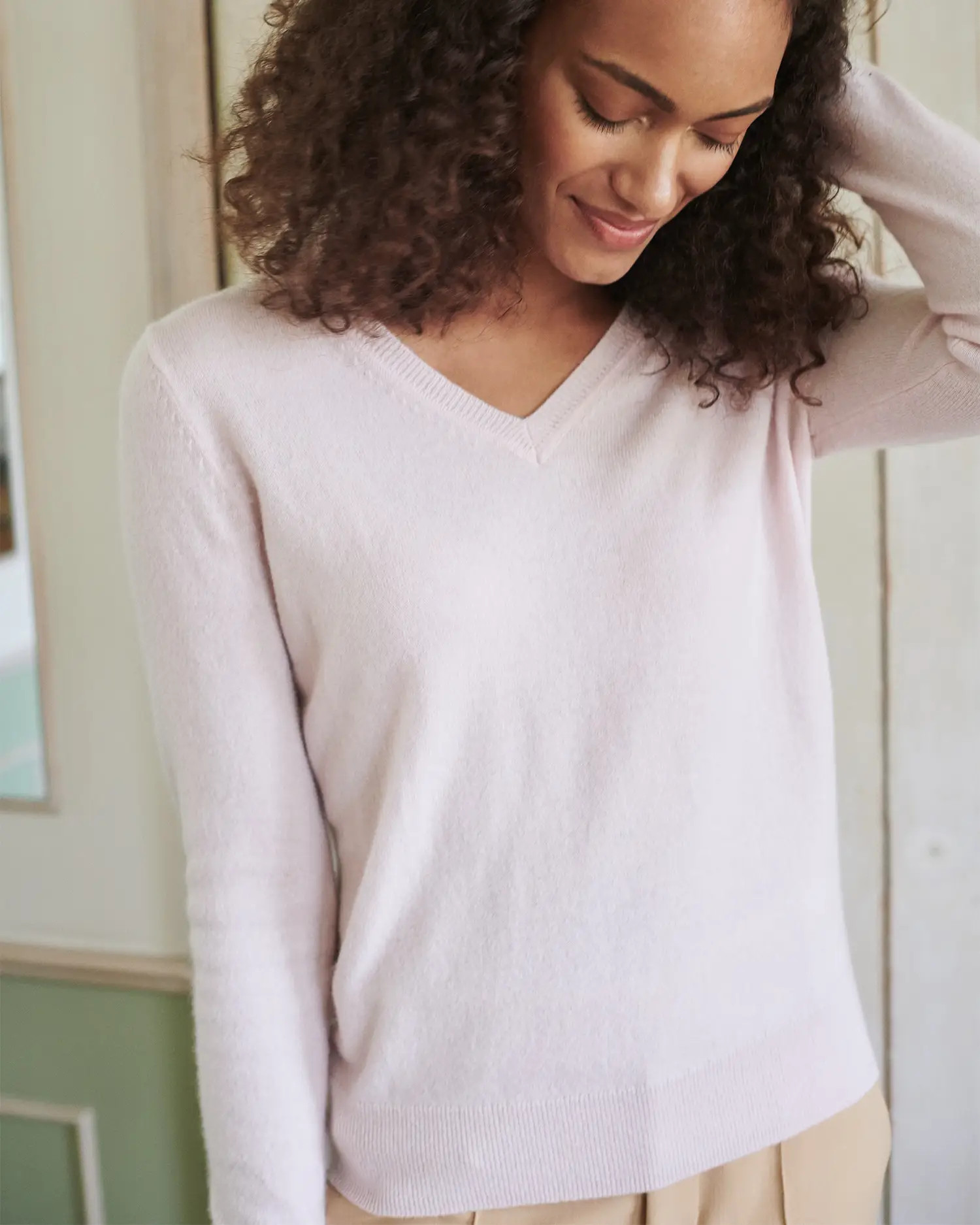 The $50 Cashmere V-Neck Sweater | Quince | Quince