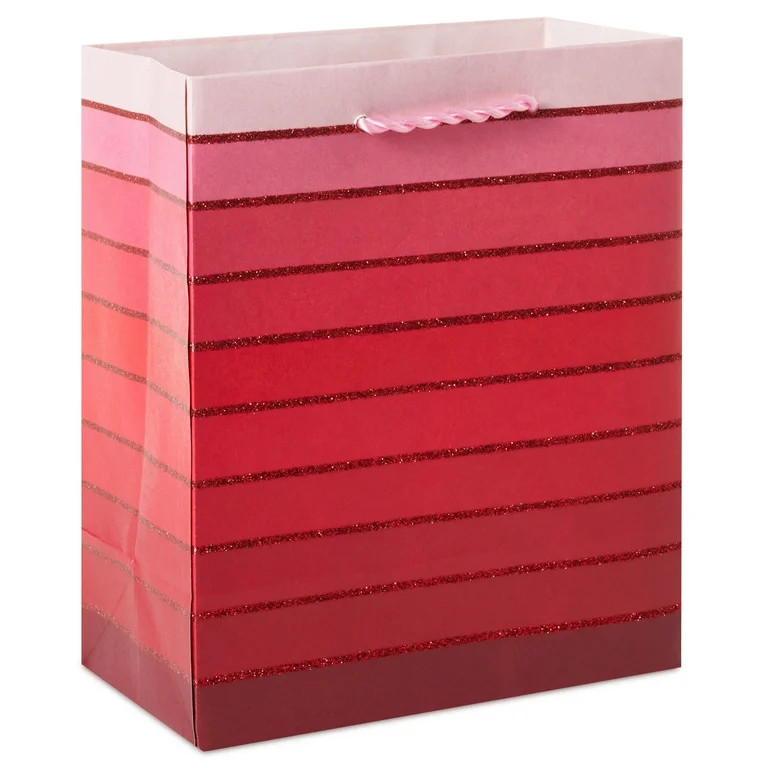 Hallmark Small Valentine's Day Gift Bag (Red Stripe Ombré) | Walmart (US)