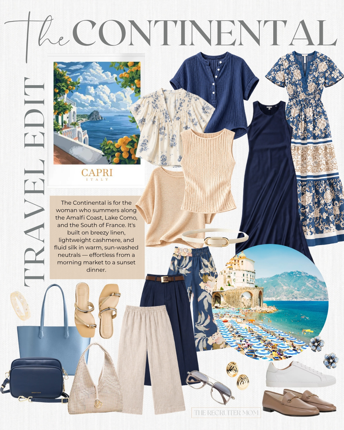 The Continental is for the woman who summers along the Amalfi Coast, Lake Como, and the South of France. It's built on breezy linen, lightweight cashmere, and fluid silk in warm, sun-washed neutrals — effortless from a morning market to a sunset dinner.

#LTKSeasonal #LTKOver40 #LTKTravel