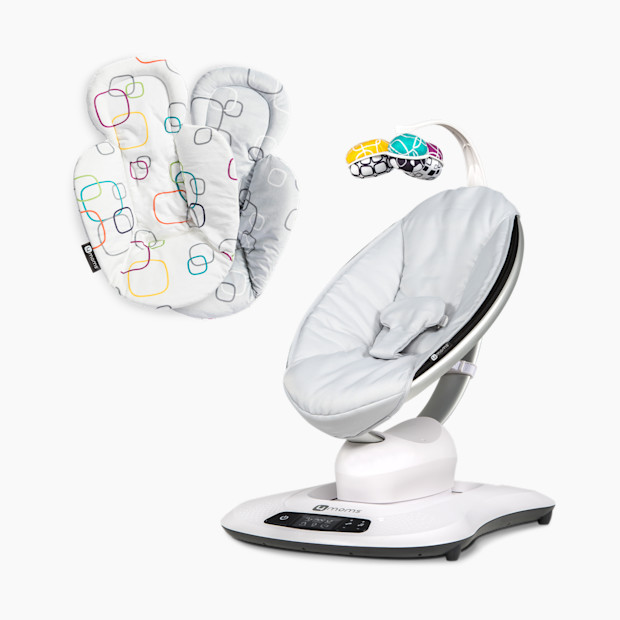 4moms x Babylist mamaRoo4 Multi-Motion Baby Swing Bundle in Grey Classic Swing/Multi Plush Newborn I | Babylist
