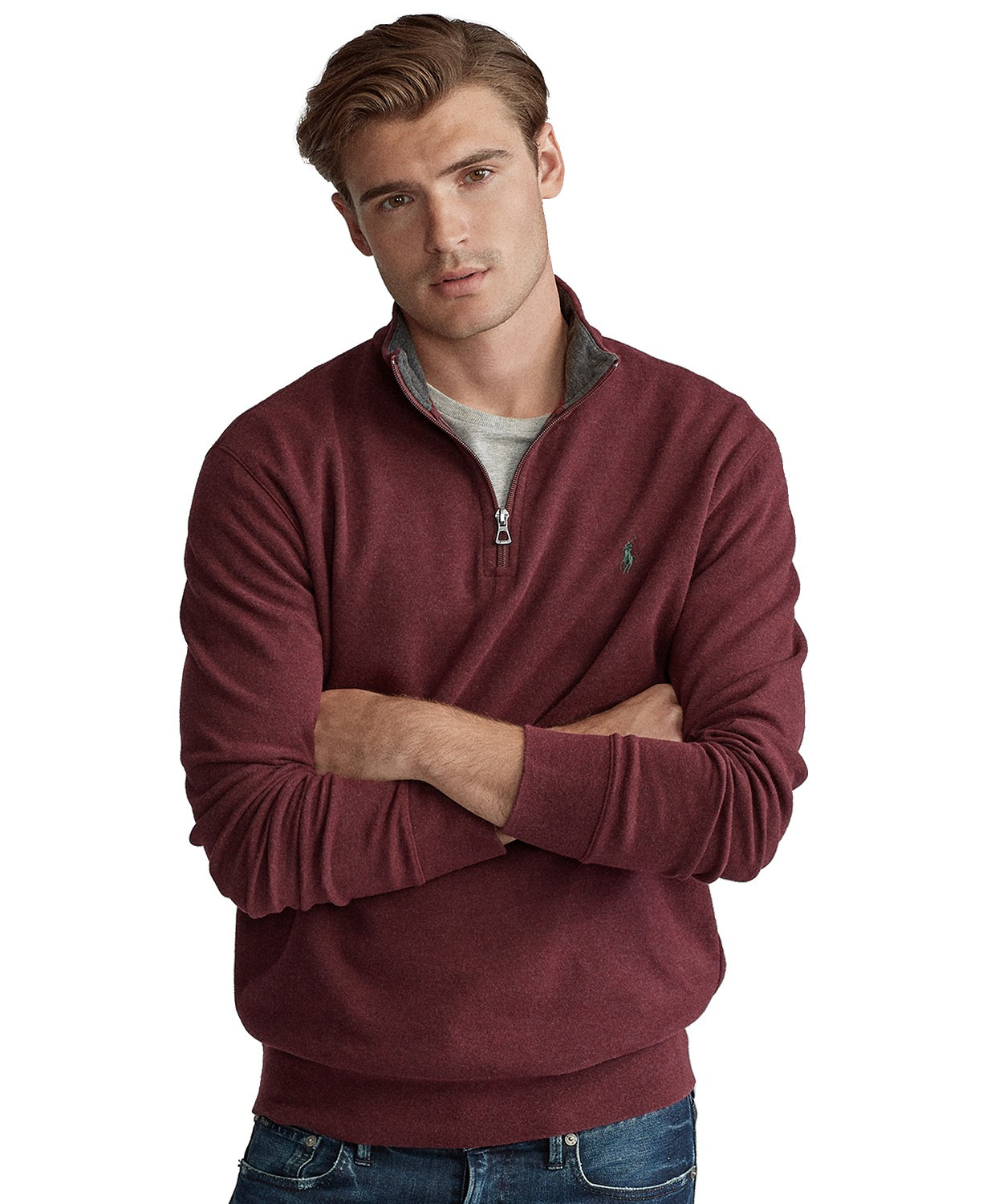Men's Jersey Quarter-Zip Pullover | Macys (US)