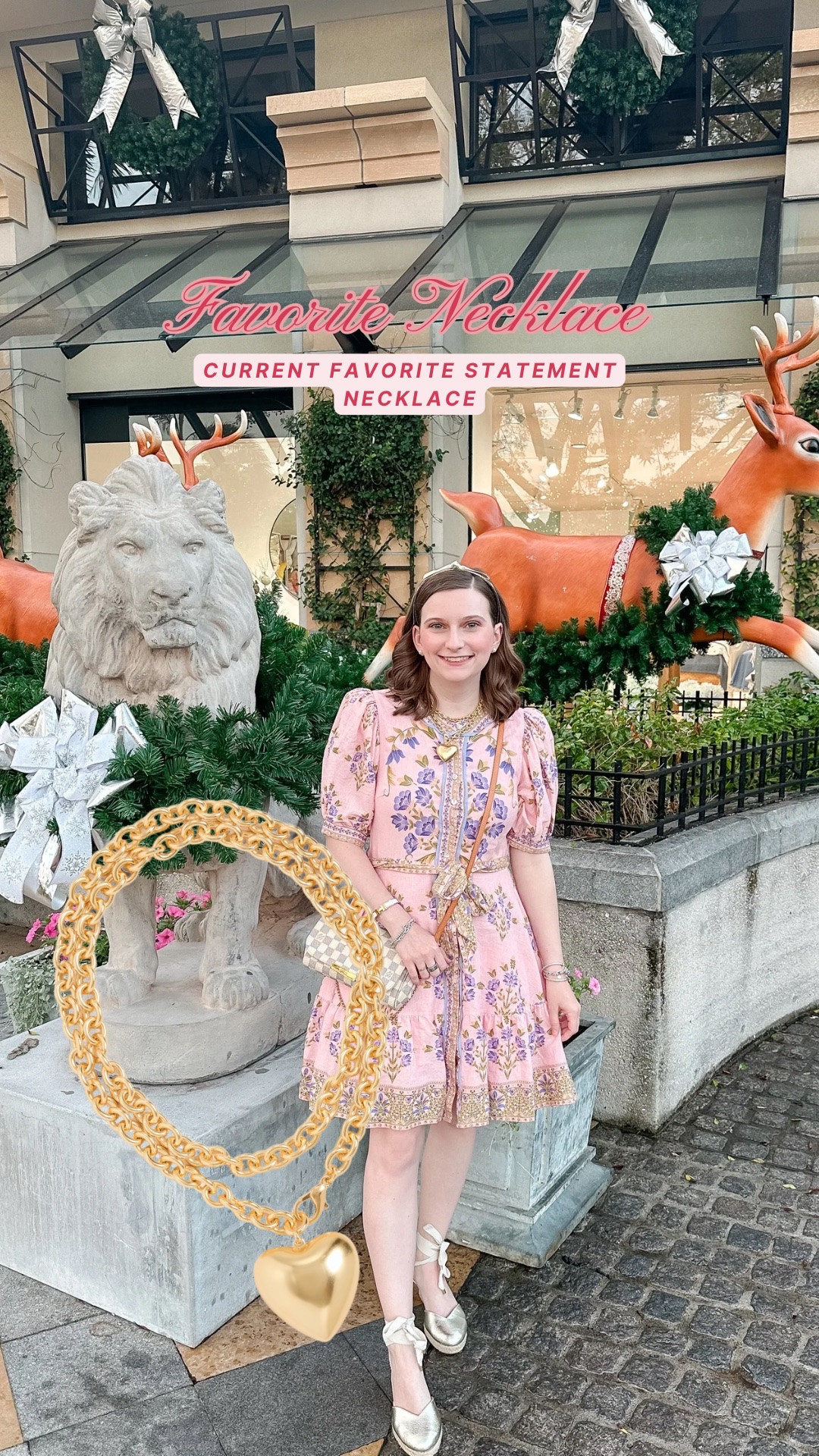 My go to statement necklace right now! The most perfect puffy heart necklace. Great for layering and wearing with your spring and summer dresses. 