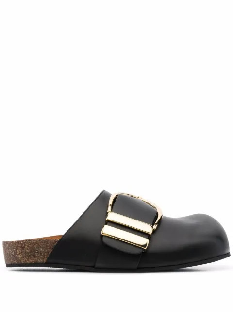KHAITE The Downing buckle-detail Mules - Farfetch | Farfetch Global