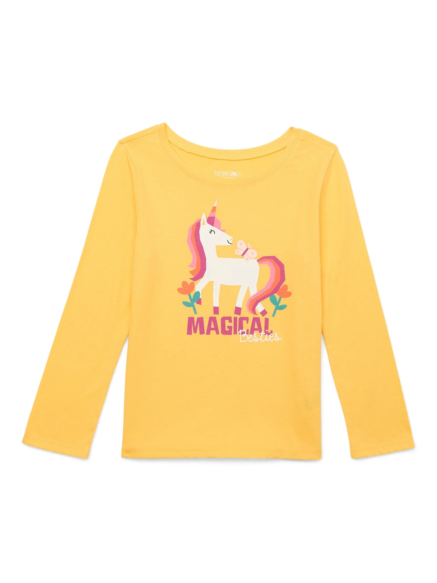 Garanimals Toddler Girls Raglan Tee with Long Sleeves, Sizes 18M-5T | Walmart (US)