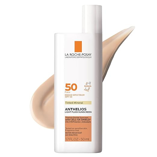 La Roche-Posay Anthelios Tinted Sunscreen SPF 40+ | Broad Spectrum SPF + Antioxidants | Titanium ... | Amazon (US)