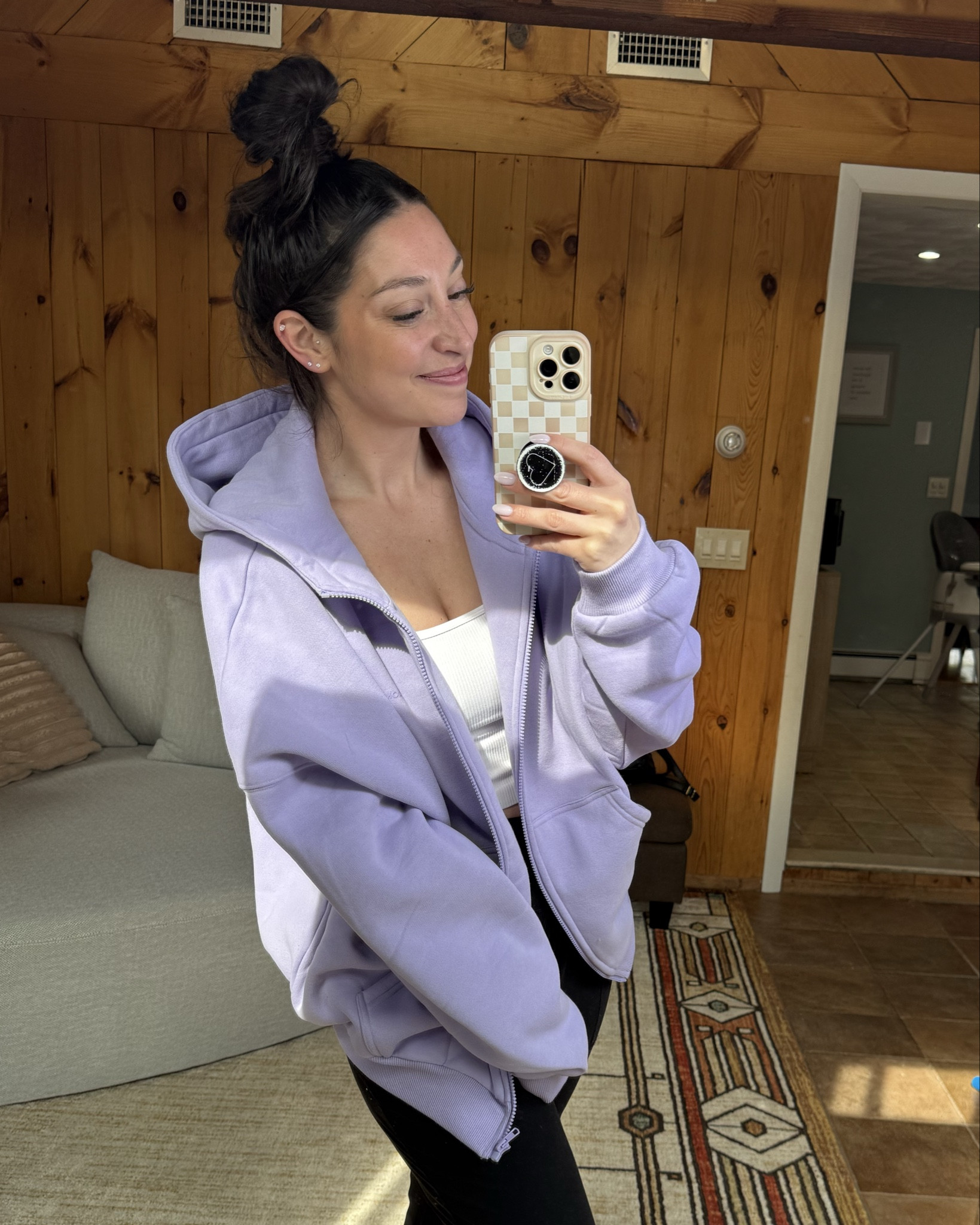 Comfrt pastel zip ups. Perfect for spring. This is Lavender. 💜 

I’m wearing a small. I recommend sizing down one. They’re oversized, slightly weighted, and made with buttery soft material. So comfy. 

#LTKSeasonal