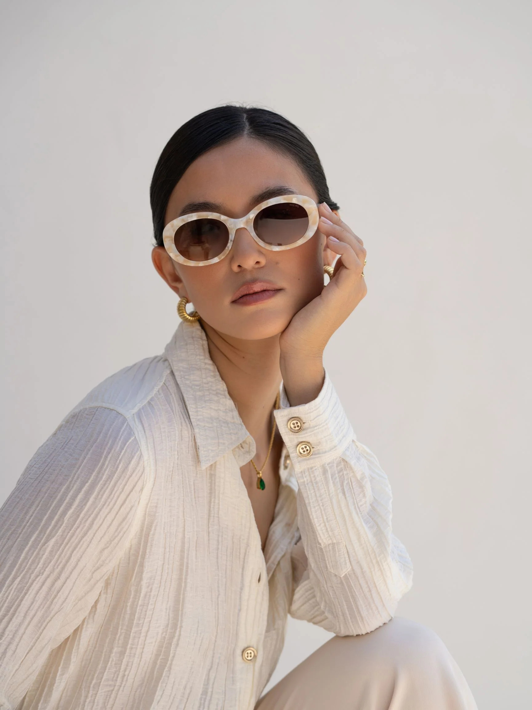 Freyrs Aria Sunglasses - Light Pearl | L*Space
