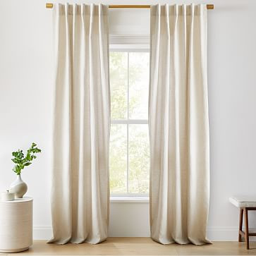 European Flax Linen Curtain - Natural | West Elm (US)