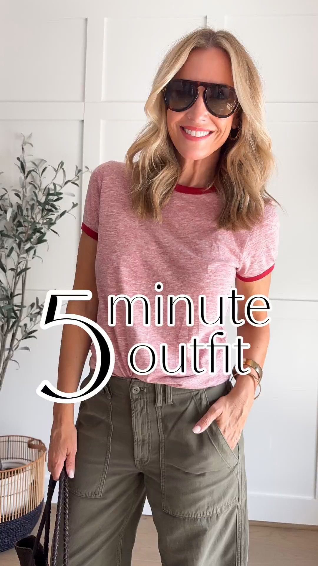 I love these easy utility pants paired with a fun pop of red for fall. 
Pants fit True size
Top size medium ￼

#LTKootd #LTKOver40 #LTKTall