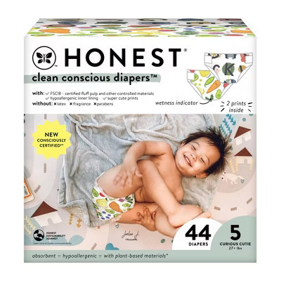 The Honest Company Clean Conscious Disposable Diapers - So Delish & All The Letters- Size 5 - 44ct | Target