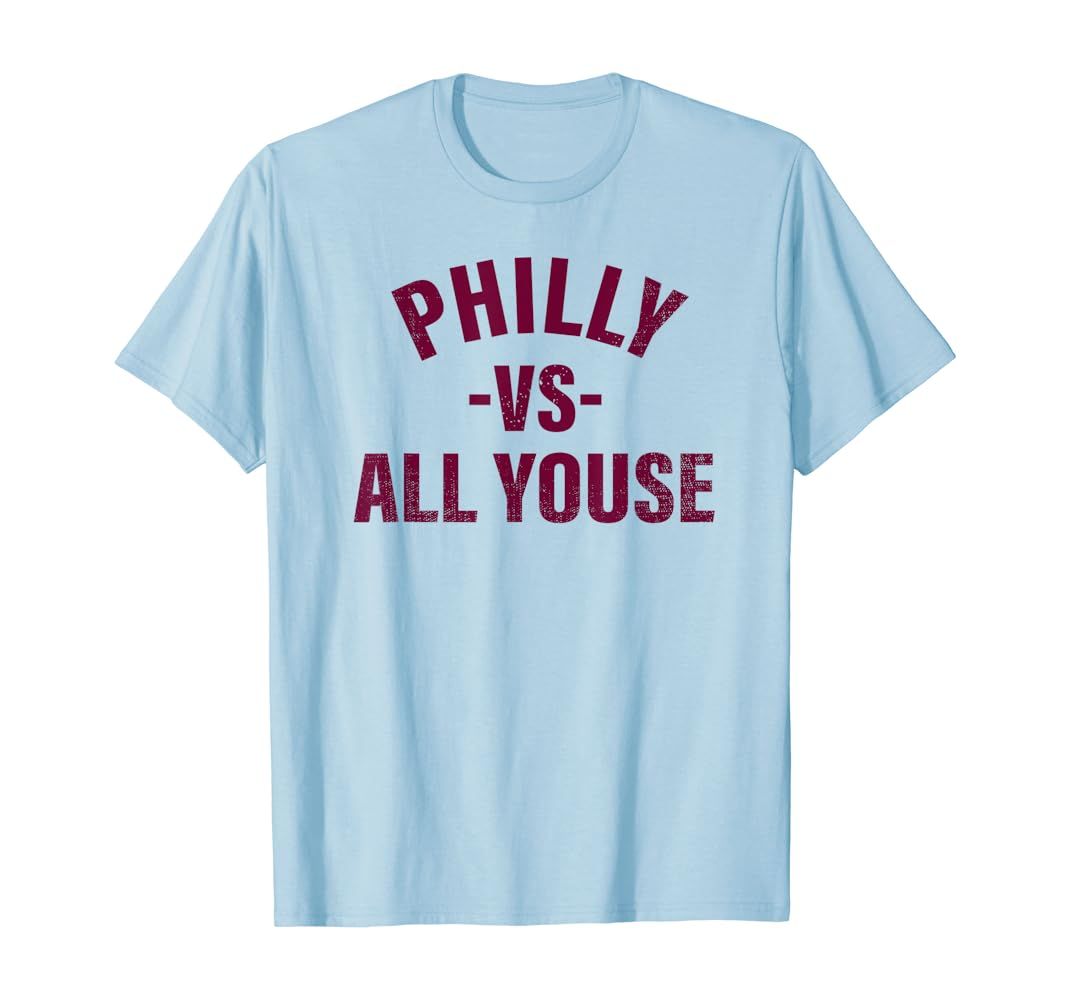 Philly vs All Youse Funny Philadelphia slang Retro T-Shirt | Amazon (US)