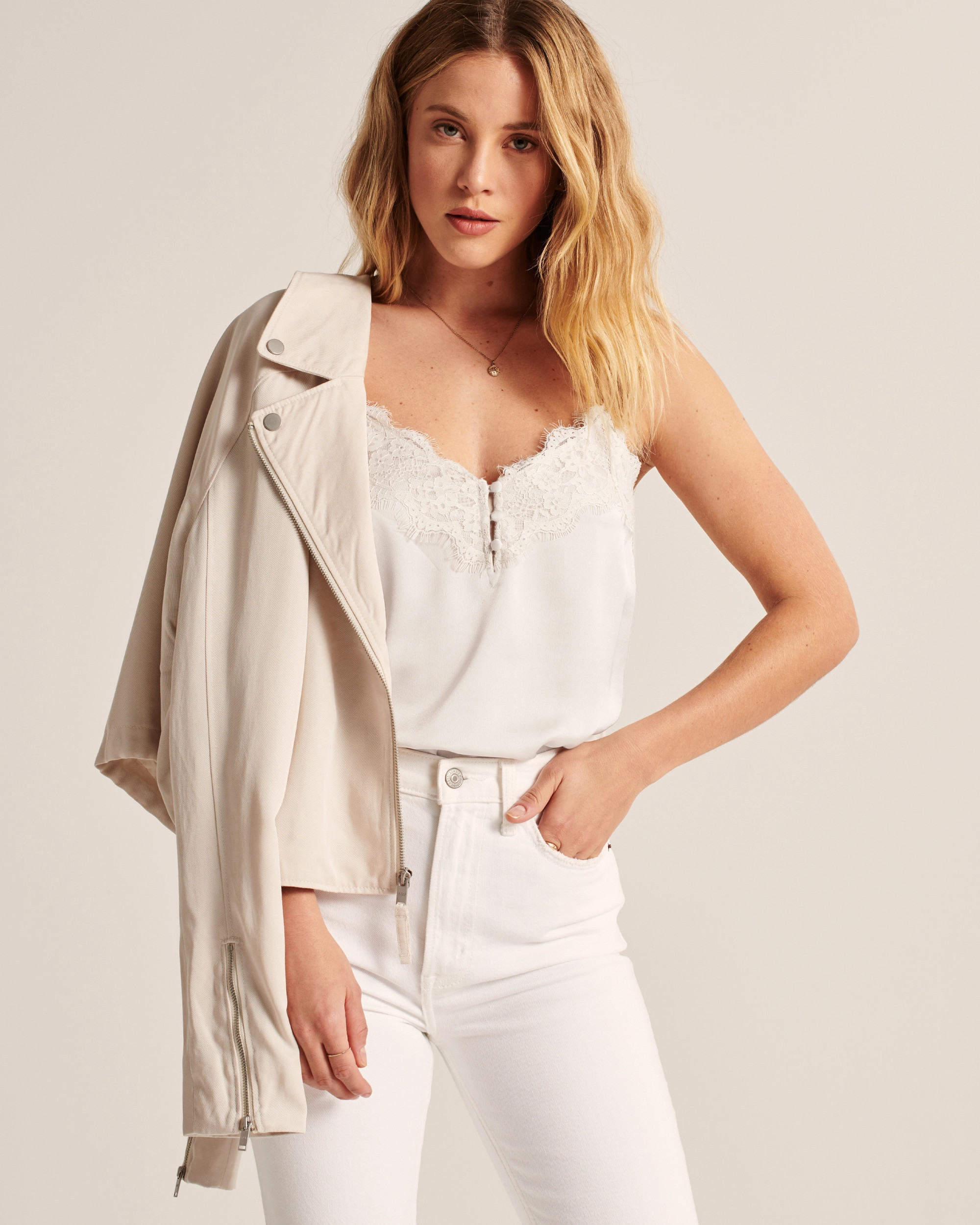 Satin Lace Bodysuit | Abercrombie & Fitch (US)