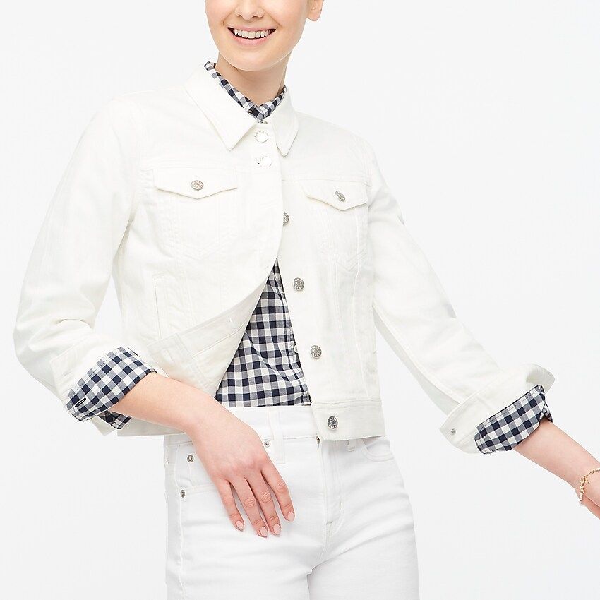 Classic jean jacket in white wash | J.Crew Factory
