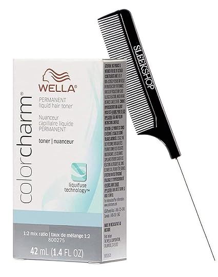 WeIla COLOR CHARM Permanent LIQUID HAIR TONER (w/Sleek Comb) Haircolor Liquifuse, 1:2 Mix Ratio H... | Amazon (US)