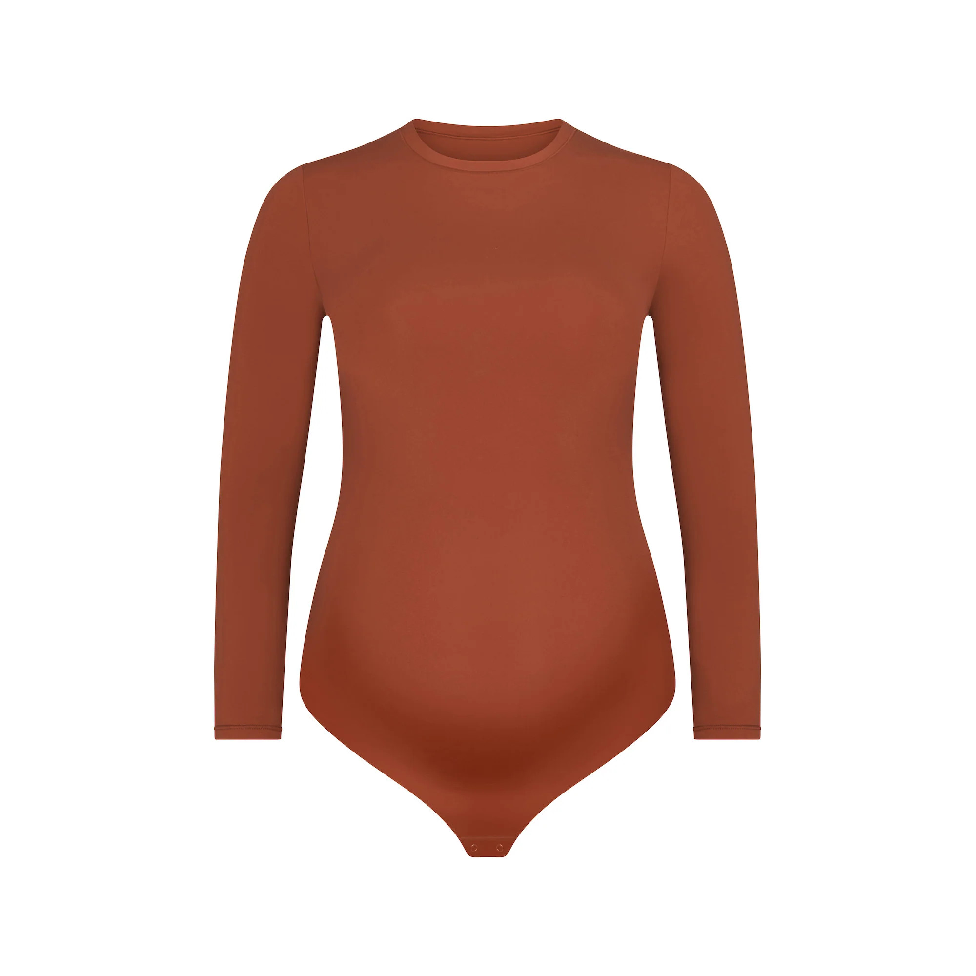 FITS EVERYBODY MATERNITY LONG SLEEVE BRIEF BODYSUIT | SAFFRON | SKIMS (US)