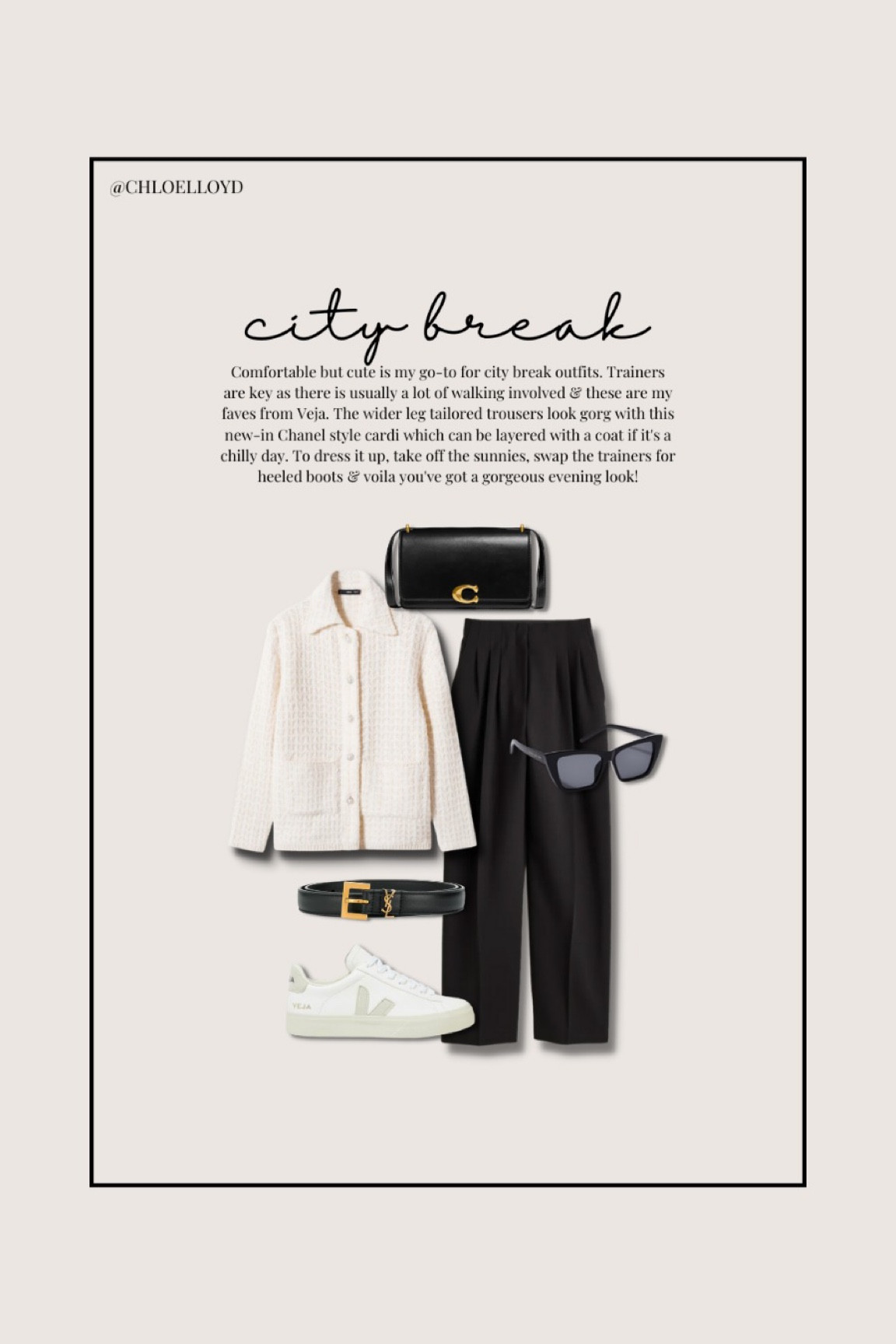 Comfortable Parisian chic city break outfit which can be dressed up for evening drinks  

#LTKshoecrush #LTKitbag #LTKstyletip