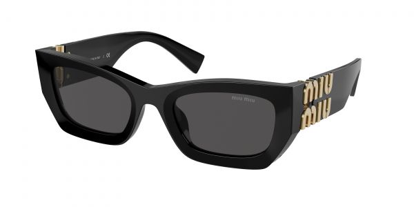 Miu Miu MU 09WS Sunglasses | 1AB5S0 Black / Dark Grey Lens 53-22-135 | EZ Contacts