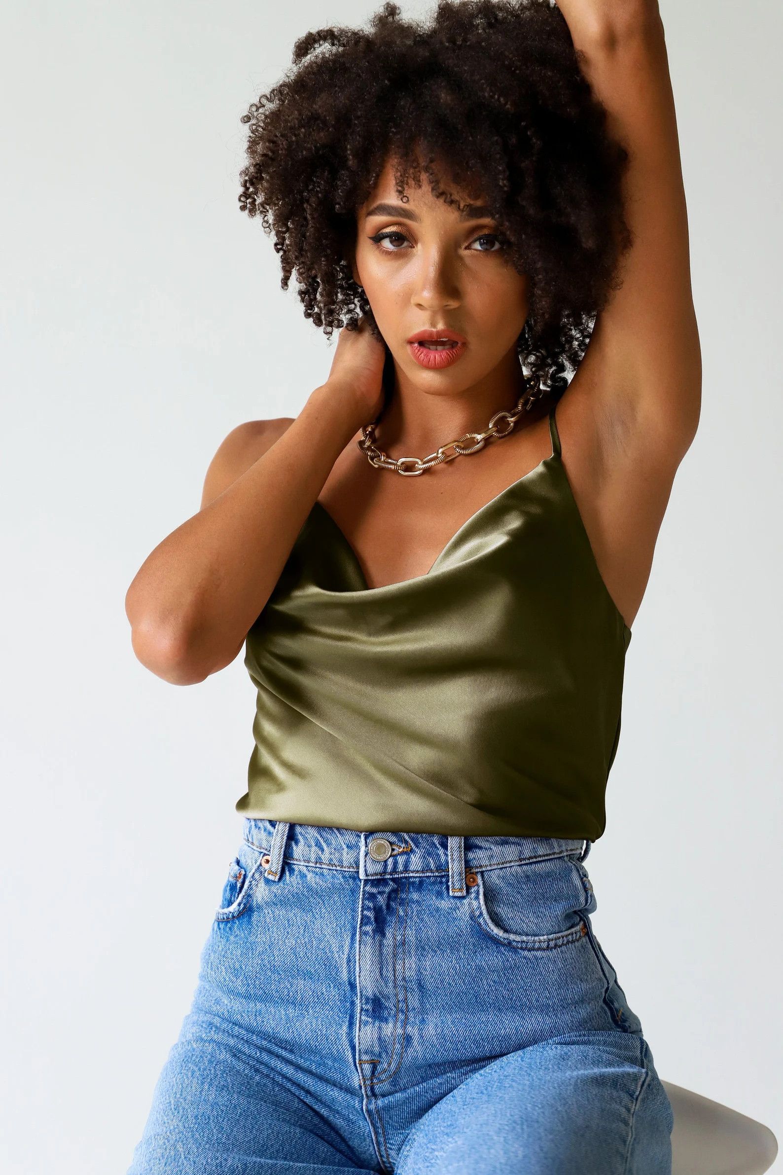 Organic Silk Cami Top Khaki Silk Camisole Top Silk Slip Top - Etsy Canada | Etsy (CAD)