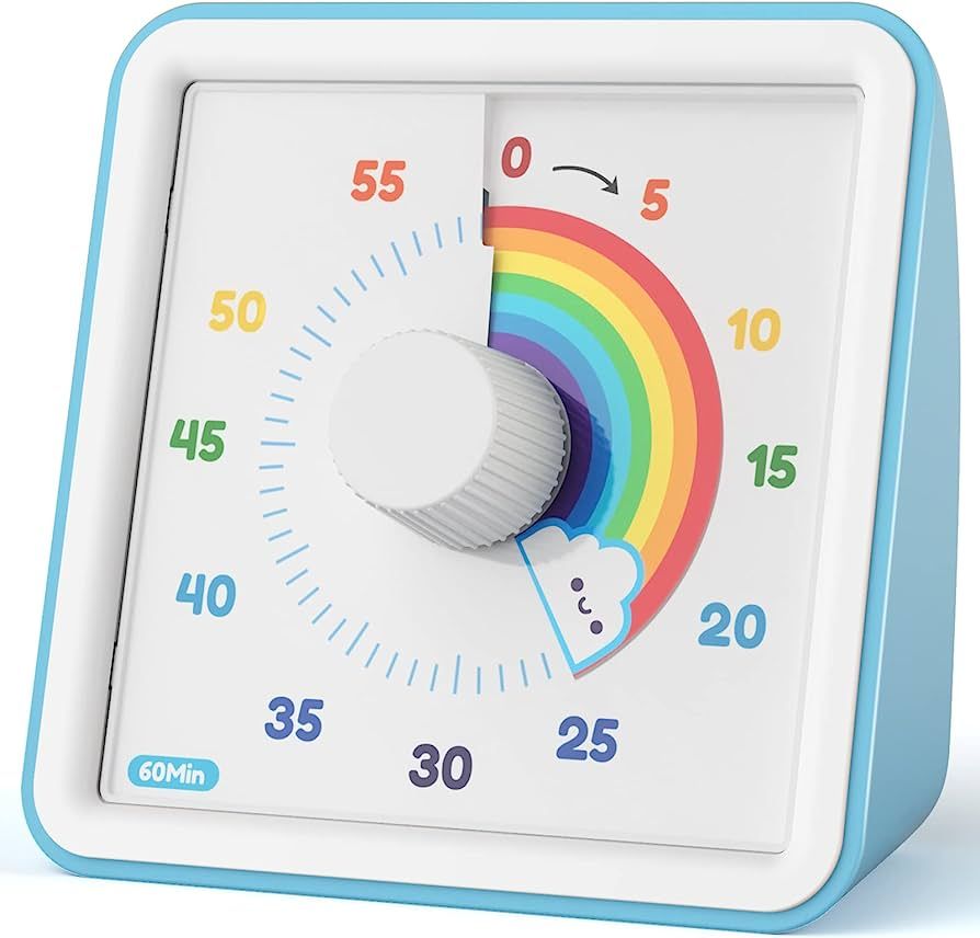 LIORQUE 60 Minute Visual Timer for Kids, Visual Countdown Timer for Classroom Office Kitchen with... | Amazon (US)