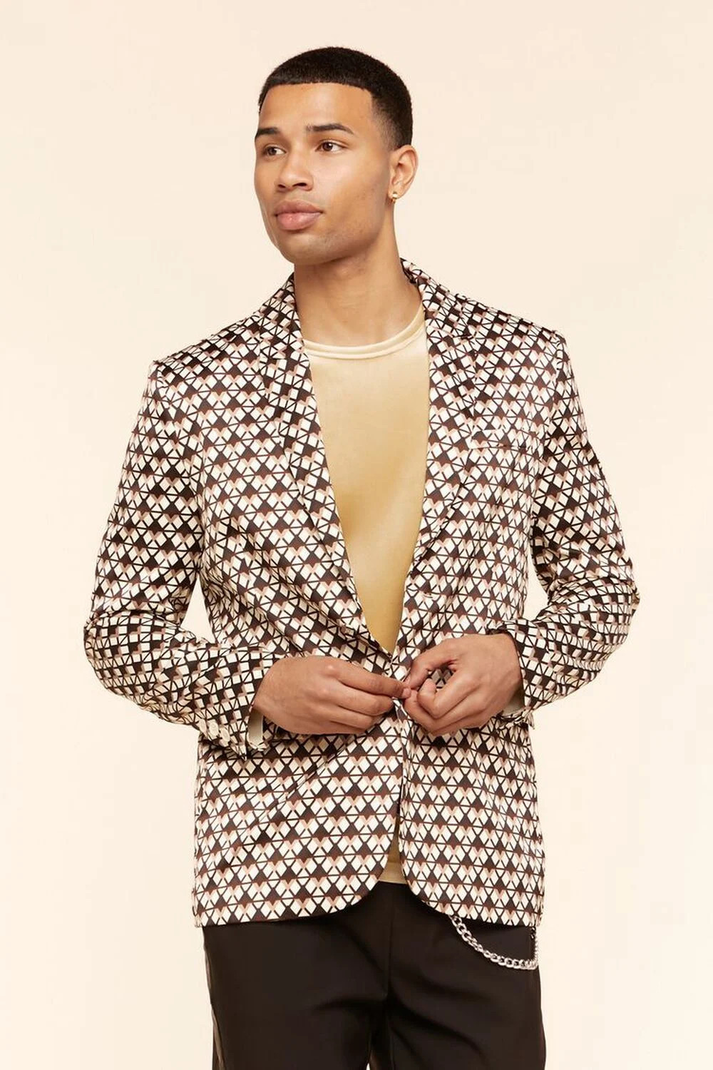 Geo Print Notched Blazer | Forever 21 (US)