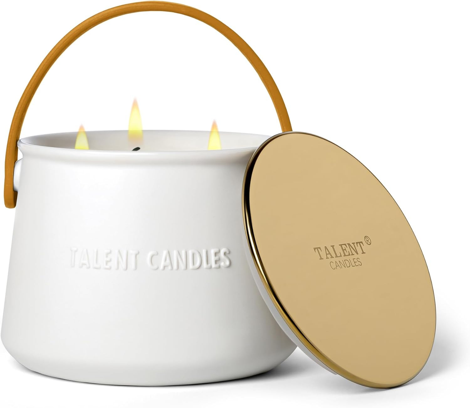 Candles for Home Scented - Scandinavian Style 3 Wick Candle - Long-Lasting Ceramic Candle Jar - S... | Amazon (US)