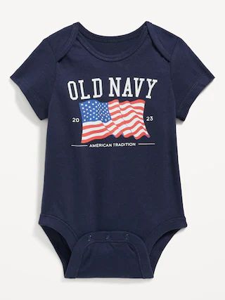 Matching Unisex Short-Sleeve Logo-Graphic Bodysuit for Baby | Old Navy (US)