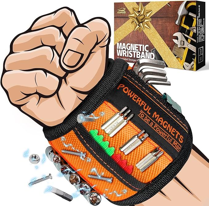 Tool Gifts for Men Stocking Stuffers - Magnetic Wristband for Holding Screws, Tool Belt Gifts Ide... | Amazon (US)