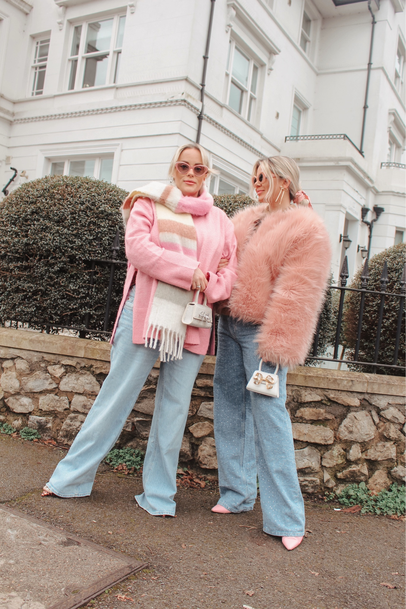Dopamine winter outfits! Megan’s wearing maternity jeans, love the relaxed fit! (My height is 5’3) and diamanté jeans? Yes please! (Whitney is 5’4) 

#LTKmaternity #LTKwinter #LTKuk