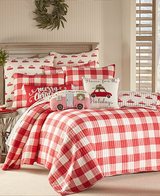 Christmas Road Trip Gingham 2-Pc. Quilt Set, Twin | Macy's