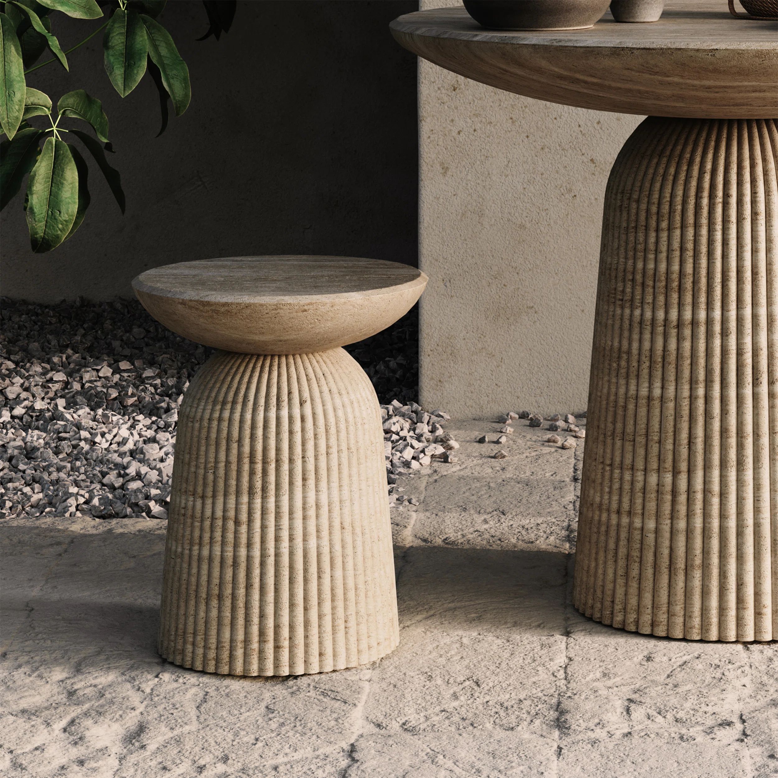 Foundry Select Tithi Concrete Pedestal End Table | Wayfair | Wayfair North America