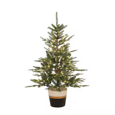 Holiday Living  4-ft Pre-lit Artificial Christmas Tree with LED Lights | Lowe's