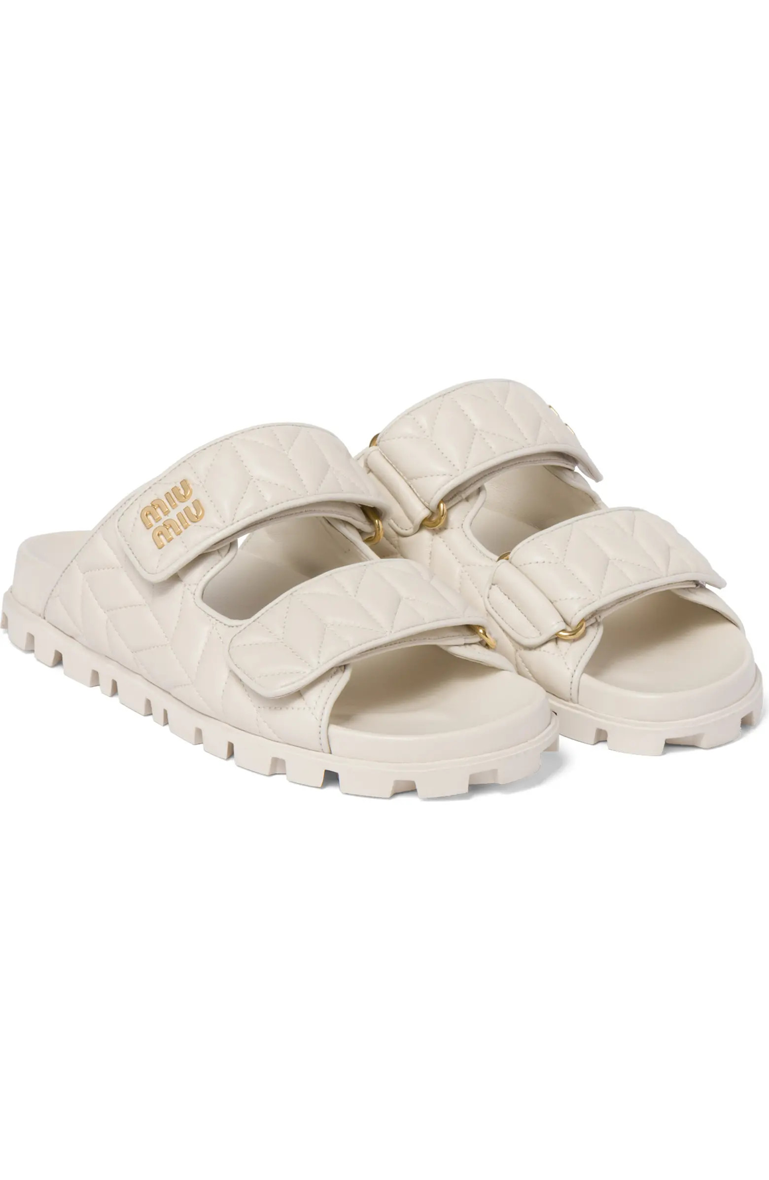Matelassé Double Strap Slide Sandal (Women) | Nordstrom