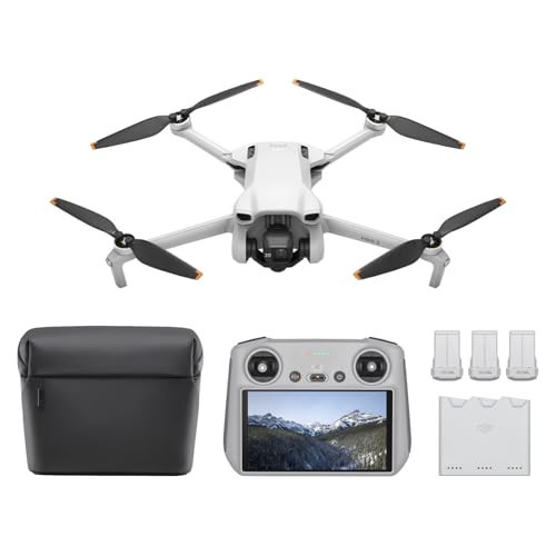 DJI Mini 3 Fly More Combo (DJI RC), Drones with Camera for Adults 4K, 3 Batteries for 114-min Flight Time, Vertical Shooting, 32800ft (10km) Video Transmission, Lightweight Mini Drone for Beginners | Amazon (US)