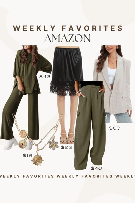 Our Amazon favorites from the last week! 

Amazon Fashion, matching sets, most loved, blazer, cargo pants, amazon finds 

#LTKmidsize #LTKstyletip #LTKSeasonal