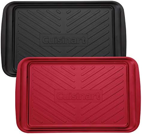Cuisinart CPK-200 Melamine Grilling Prep and Serve Nestable Trays, Dishwasher Safe, Set of 2, Black  | Amazon (US)