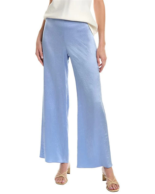 Vince High-Waist Textured Satin Wide Leg Pant | Shop Simon