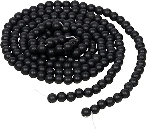 One Holiday Way 9-Foot Rustic Matte Black Fall Halloween Wood Bead Garland Christmas Tree Decorat... | Amazon (US)