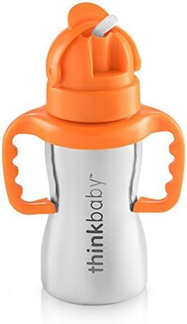 Amazon.com : Thinkbaby Stainless Steel Thinkster Bottle, Orange (9 ounce) : Baby | Amazon (US)