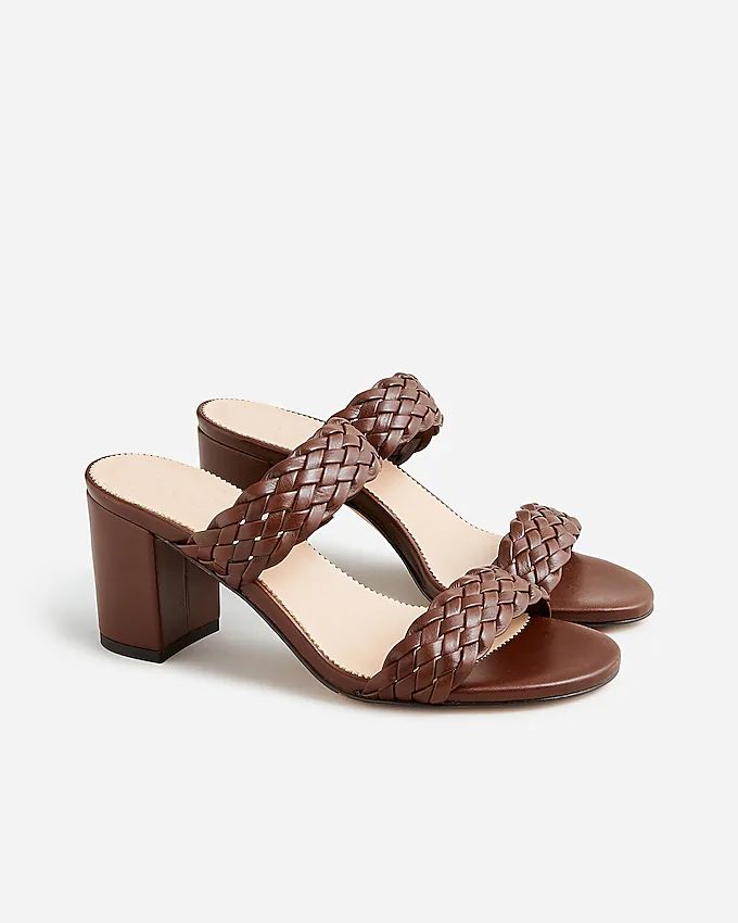 Lucie braided-strap sandals in Italian leather | J.Crew US