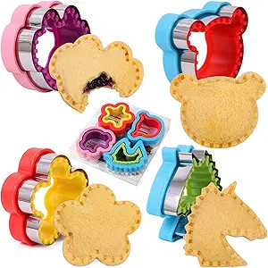 KULENAND 4 Pcs Sandwich Cutter and Sealer Set, Bread Sandwich Decruster Maker and DIY Sandwich Co... | Amazon (US)