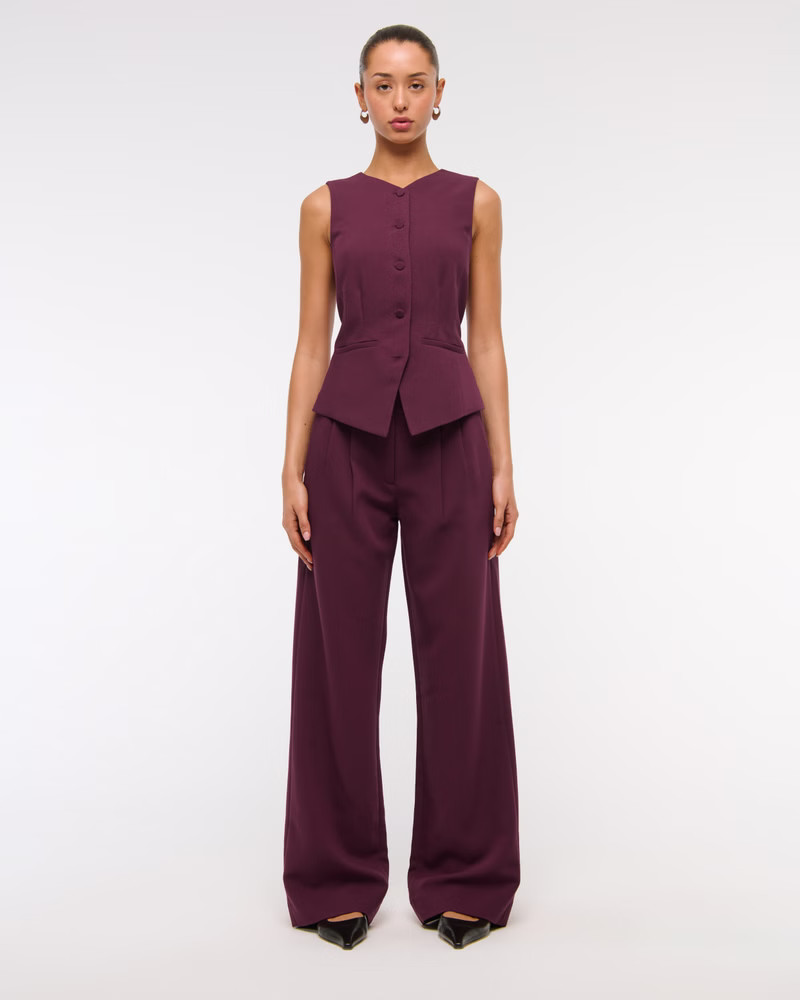 Women's High-Neck Tailored Vest | Women's New Arrivals | Abercrombie.com | Abercrombie & Fitch (US)