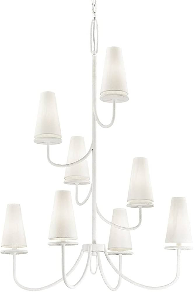 Troy Lighting F6288 Marcel Eight Light Chandelier, 49 in, Gesso White Finish | Amazon (US)