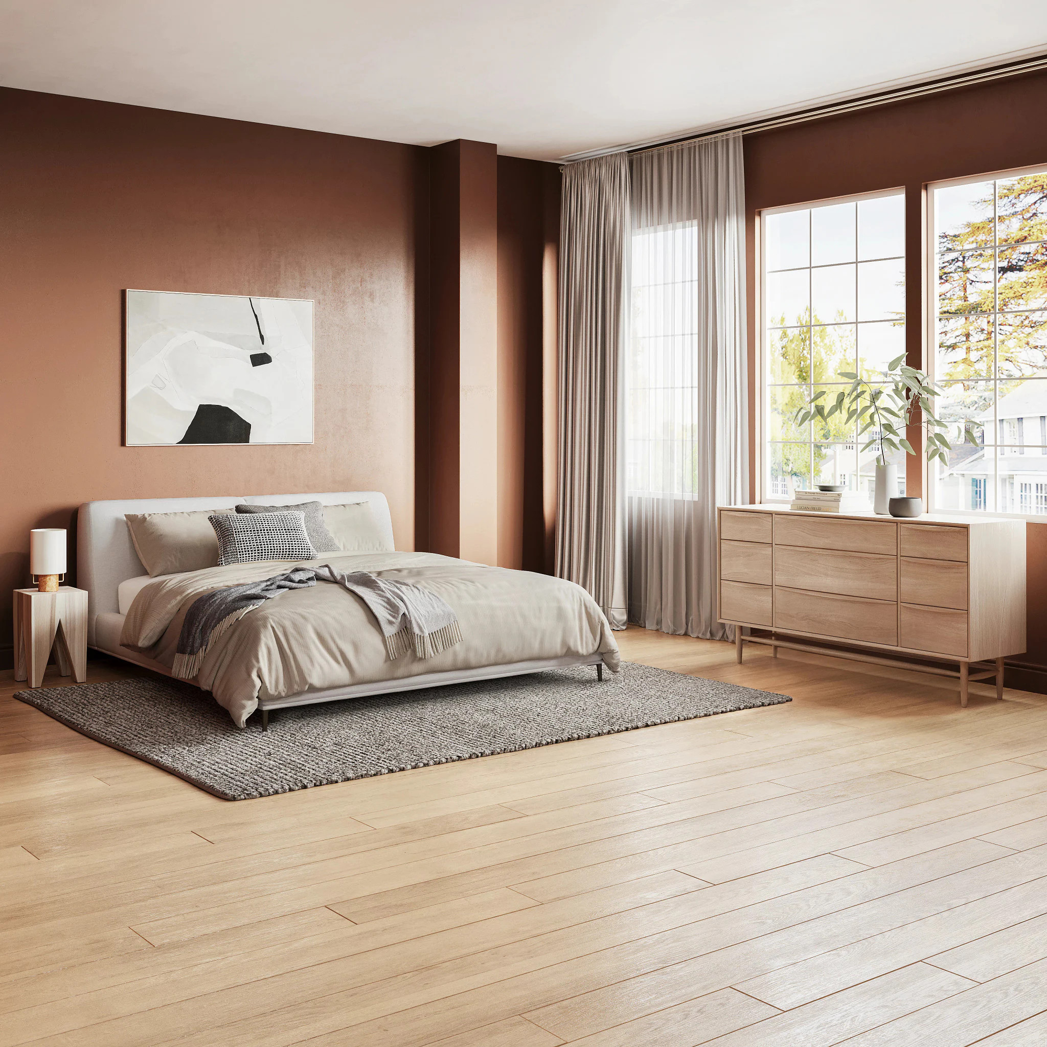 Lenia 9-Drawer Triple Dresser - White Oak | Article