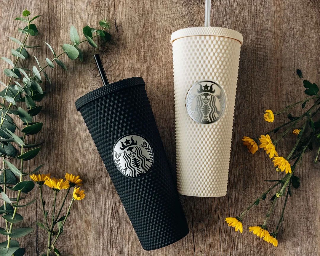 15 Colors Personalized Matte Studded Tumbler with Skeleton Logo | Custom Matte Coffee Tumbler 24o... | Etsy (US)