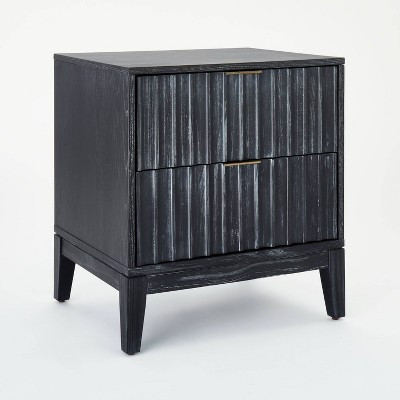 Thousand Oaks Wood Scalloped Accent Table with Drawers Black - Threshold™ designed with Studio McGee | Target