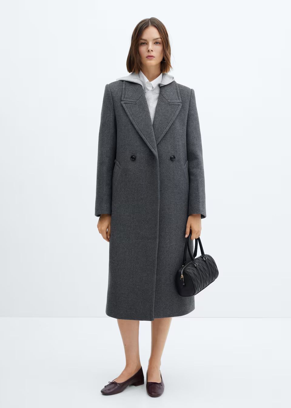 Lapels wool coat -  Women | Mango USA | MANGO (US)