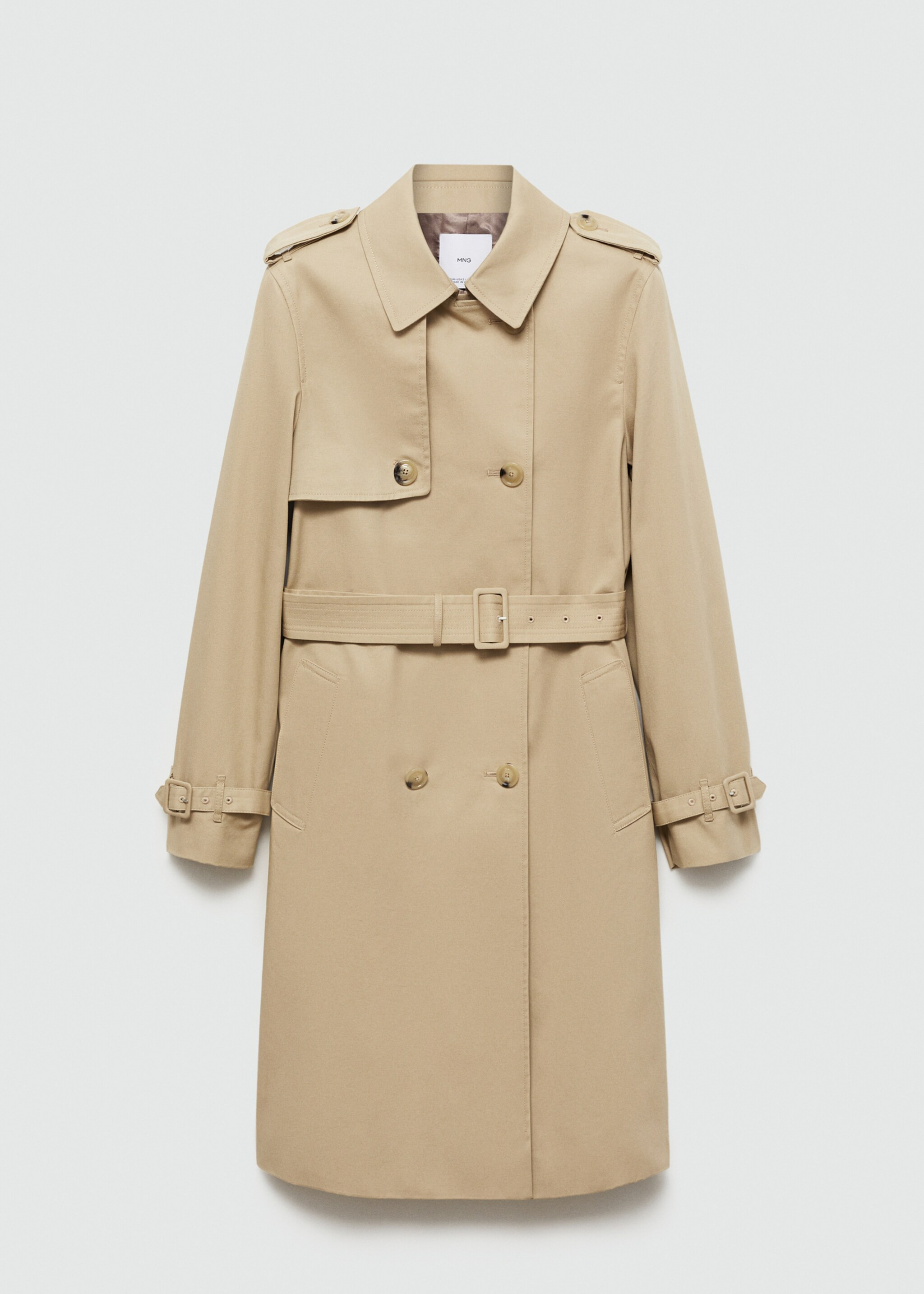 Zweireihiger Baumwoll-Trenchcoat | MANGO (DE)