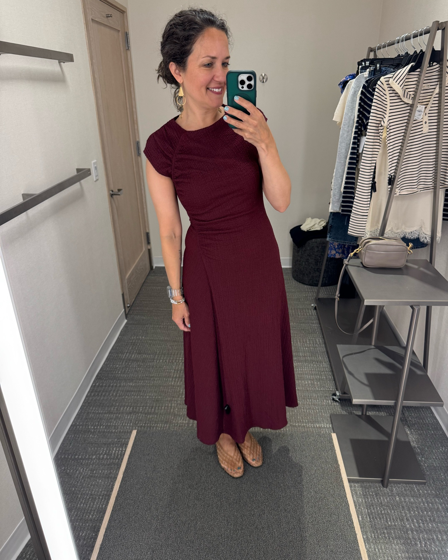 Two Nordstrom Anniversary Sale dresses I tried on!
Burgundy Nordstrom textured dress, size S. Was comfortable and flattering, did not buy.
Blue floral Caslon dress, size S. Loved it! Did not buy though.

#LTKOver40 #LTKSeasonal #LTKSaleAlert